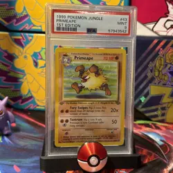 Vintage 1999 Graded PSA 9 MINT Primeape Jungle 1st Edition Pokemon Card 43/64 - Image 2