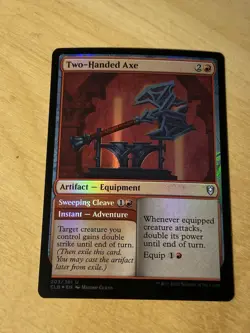 Two-Handed Axe FOIL MTG Commander Legends: Battle For Baldur’s Gate NM English - Image 1