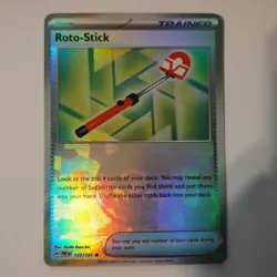 Roto-Stick 127/131 Poke Ball Holo Prismatic Evolutions Pokemon Card - Image 1