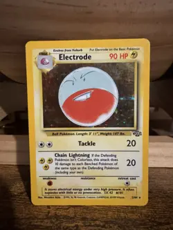 Pokemon TCG Electrode 2/64 Jungle Holo Rare Unlimited English 1999 Vintage - Image 1