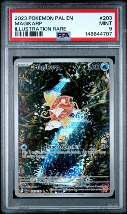 2023 POKEMON PAL EN-PALDEA EVOLVED ILLUSTRATION RARE #203 MAGIKARP PSA 9 - Image 1
