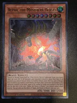 YuGiOh! - Alpha, the Master of Beasts - 1st Edition Ultra Rare RA01-EN022 NM - Image 1