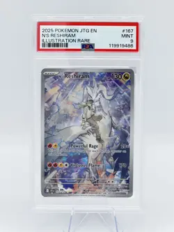 2025 POKEMON JTG EN-JOURNEY TOGETHER ENHANCED BB N'S RESHIRAM PSA 9 - Image 1