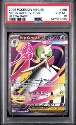 2025 Pokemon Meg En-Mega Evolution #159 Mega Gardevoir Ex Ultra Rare PSA 10 - Image 1