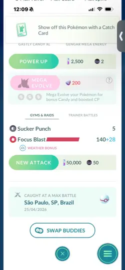 Pokemon Go Shiny Gengar ( Gigantamax ) - Image 2
