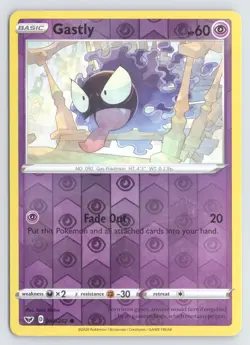 Gastly 083/202 Pokemon Sword & Shield Reverse Holo Common Near Mint - Image 1