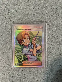 Pokemon Bill's Maintenance ULTRA RARE FULL ART Holo 162/168 SM-Celestial Storm … - Image 3