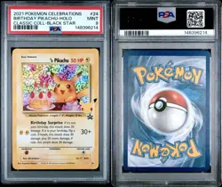 2021 POKEMON CELEBRATIONS BIRTHDAY PIKACHU HOLO PROMO #24 PSA 9 MINT - Image 3