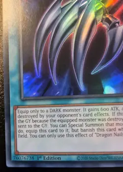 Dragon Nails BLCR-EN003 1st Edition Ultra Rare Crystal Revenge Yu-Gi-Oh! TCG - Image 4