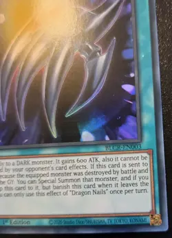 Dragon Nails BLCR-EN003 1st Edition Ultra Rare Crystal Revenge Yu-Gi-Oh! TCG - Image 5