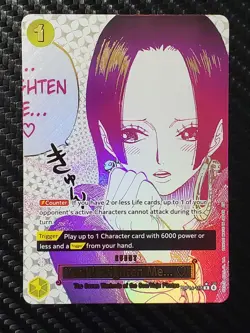 You'll Frighten Me... (Alternate Art) OP14-118 The Azure Sea's Seven Foil - Image 1