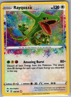 Rayquaza 138/185 SWSH04: Vivid Voltage - Pokemon Card - NM - Image 1