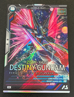 Gundam Arsenal Base PR Destiny Zaku Warrior Live Concert Seed Freedom Card - Image 3