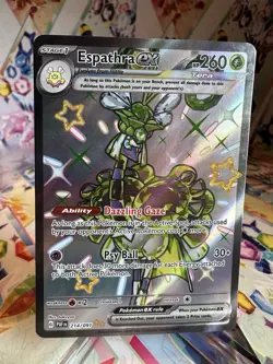 Pokemon TCG Espathra ex Scarlet & Violet: Paldean Fates 214/091 Holo Shiny Card - Image 1