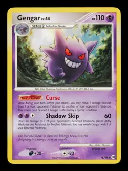Pokemon Card Gengar 16/99 lv.44 Rare DP Platinum Arceus Vintage LP 2009 - Image 1