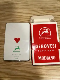 CARTE DA GIOCO GENOVESI MODIANO PLASTIFICATE ORIGINAL VINTAGE PLAYING CARD NEW - Image 1