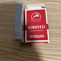 CARTE DA GIOCO GENOVESI MODIANO PLASTIFICATE ORIGINAL VINTAGE PLAYING CARD NEW - Image 2