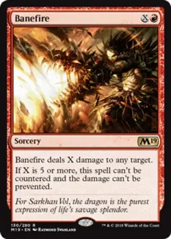 Banefire Light Play, English Magic the Gathering MTG Core Set 2019 - Image 1