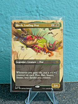 Blech, Loafing Pest (Borderless) #298 (NM) Secrets of Strixhaven SOS Magic MTG - Image 1
