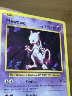 Pokemon Mewtwo TCG Evolutions 51/108 Cracked Ice Holo Promo Card LP - Image 2