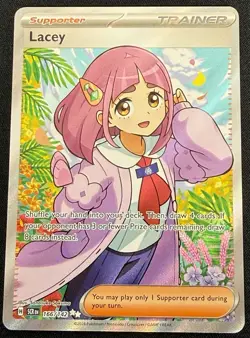 Lacey - Stellar Crown 166/142 - Full Art Trainer - Pokemon TCG - NM - Image 1