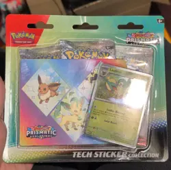 Pokemon Scarlet & Violet Prismatic Evolutions Pack Leafeon Promo Stickers - Image 1