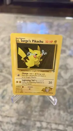 Pokemon TCG - LT. SURGE'S PIKACHU - 81/132 - UNLIMITED - GYM HEROES 2000 - HP/MP - Image 1