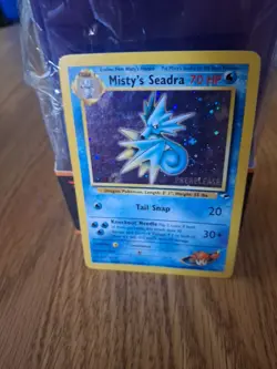 Misty's Seadra Holo 9/132 Prerelease Stamped Pokemon Gym Heroes - Image 1