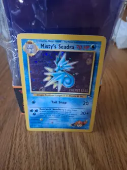 Misty's Seadra Holo 9/132 Prerelease Stamped Pokemon Gym Heroes - Image 2
