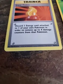 Rare 7 Card Lot, 1st Edition Super Potion Trainer Pokemon Cards 117/130 - Image 3