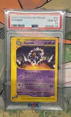 2003 Pokemon Starmie Skyridge NON Holo Rare #30 PSA 10 (Pop 79) - Image 1