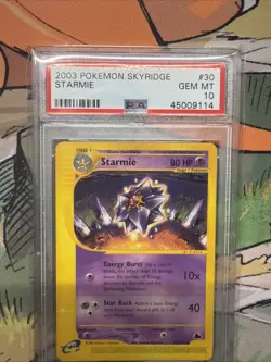 2003 Pokemon Starmie Skyridge NON Holo Rare #30 PSA 10 (Pop 79) - Image 5