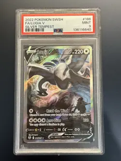 2022 Pokemon Sword & Shield Silver Tempest 186 Lugia V PSA 9 88054290 - Image 1