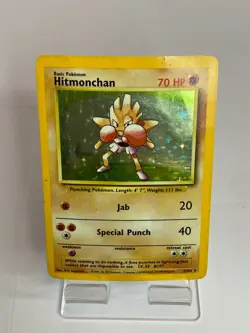 Pokemon TCG Hitmonchan Base Set 7/102 Holo 1999-2000 Wizards Base Set Copyright - Image 1