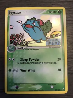 Ivysaur 34/100 EX Crystal Guardians Pokemon Card Reverse Holo Foil Rare LP - Image 1