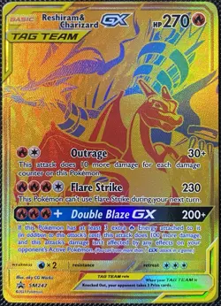 Reshiram & Charizard GX SM247 Sm Holo Promo - Pokemon Card - Image 1