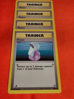 Pokemon TCG - Potion - 94/102 Base Set Trainer - Shadowless (x4) Unplayed Mint+ - Image 1