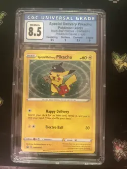 Special Delivery Pikachu CGC 8.5 SWSH074 Holo Promo Black Star Pokemon 2020 - Image 1