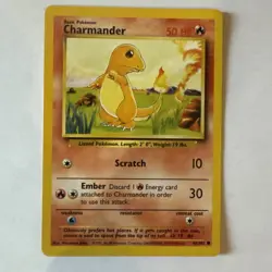 Pokemon Card Charmander Base Set Common 46/102 Near Mint - Image 2