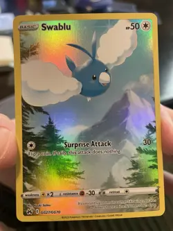 Pokemon Crown Zenith Galarian Gallery Swablu GG27/70 Full Art Holo, NM - Image 3
