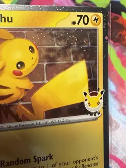 2026 Pikachu 051/162 Pokemon Day 30th Anniversary Stamped Promo Swirl Plus Coin - Image 4