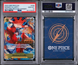 2023 ONE PIECE OP04 PRE-RELEASE WINNER MONKEY D LUFFY #36 PSA 10 GEM MINT - Image 3
