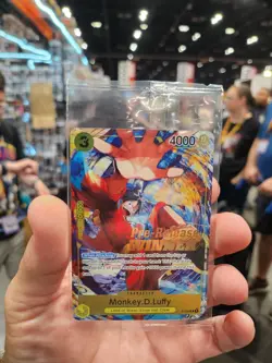 One Piece Card Game Monkey.D.Luffy Pre-Release Winner Promo P-036 NM Sealed - Image 1