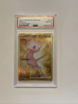 2023 Pokemon Mew EX Hyper Rare Card #205 NM-MT PSA Graded - Image 1