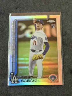 2025 Topps Chrome - Roki Sasaki #217 Refractor (RC) - Image 1