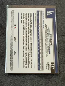 2025 Topps Chrome - Roki Sasaki #217 Refractor (RC) - Image 2