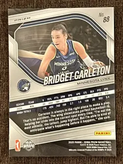 White Seismic Prizm - Bridget Carleton - 2025 Panini Prizm WNBA #88 - Lynx, Fire - Image 2
