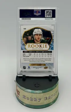 2023-24 Upper Deck Artifacts Brock Faber RC /999 #189 - PSA 10 GEM Rookie - Image 2