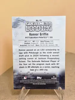 2025 Bowman - Greatness Loading Konnor Griffin #GL-13 (RC) - Image 2