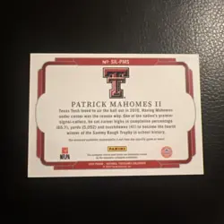 2025 National Treasures Collegiate PATRICK MAHOMES II #SIL-PMS Jumbo Patch /99 - Image 2